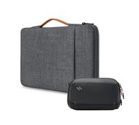 Inateck Organizer Elettronico Portatile + 360° Borsa Porta PC 13-13.6 Pollici, Set Resistente agli Spruzzi, per Cavi, Power Bank, Hub, Cuffie, Compatibile con MacBook Air 13 M4 2025, M3/M2/M1 2012-202