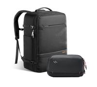 Inateck Organizer Elettronico Portatile + Zaino Viaggio 42L, Set Resistente agli Spruzzi, Bagaglio a Mano per Uomo e Donna, Compatibile con 15.6 Pollici PC, Nero