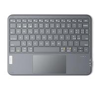 Inateck Tastiera Bluetooth con Touchpad Integrato, Tastiera Wireless Ultra Sottile per Tablet PC iPad, QWERTY Layout Italiano Ricaricabile, Compatibile con Windows iPadOS Android, Grigio