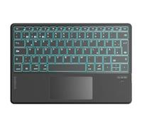 Inateck Tastiera ultra sottile per tablet con touchpad, retroilluminata | Funzione AI, illuminazione a 7 colori, compatibile con Windows, iPadOS, Android, iOS, QWERTZ