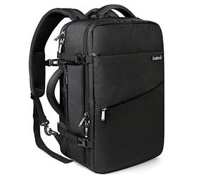 Inateck Zaino Viaggio 40L Uomo e Donna, Bagaglio a Mano è Resistente agli Spruzzi, per Lavoro/Trekking/Escursionismo, Nero