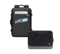 Inateck Zaino Viaggio 40L Uomo e Donna, Bagaglio a Mano Resistente agli Spruzzi, Nero + Custodia 360° per MacBook Pro 14" M5-M1 Pro/Max (2026-2021) A3426-A2779