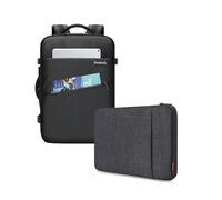 Inateck Zaino Viaggio 40L Uomo e Donna, Bagaglio a Mano Resistente agli Spruzzi, Nero + Custodia 360° per MacBook Pro 14" M5-M1 Pro/Max (2025-2021) A3434-A2442
