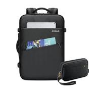 Inateck Zaino Viaggio 40L Uomo e Donna + Borsa Organizer Custodia per Accessori, Set Resistente agli Spruzzi, per Lavoro/Trekking/Escursionismo, Nero