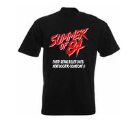 INATUE Unisex T-Shirt Summer of 84 Retro Horror Movie Men's ShorSleeve Black M