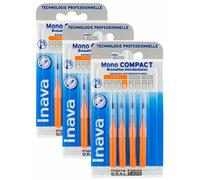 Inava Spazzole MONO COMPACT arancioni 1,2 mm ISO4 - Bte/4 - Set di 3 pezzi