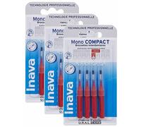 Inava Spazzole MONO COMPACT Rosse 1,5 mm ISO4 - Bte/4 - Set di 3 Btes