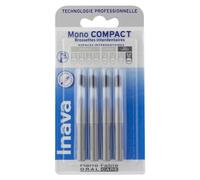 Inava - Spazzole mono compatte, 4 spazzolini, colore: Grigio