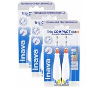 Inava Trio Compact 6 Spazzole interdentali ISO1/2/3 0,8-1,2 mm, confezione da 3