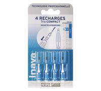 Inava Trio Compact Spazzole Interdentali ISO 1 0,8mm Strette Blu 4 Ricariche - Spazzolini interdentali