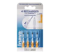 Inava Trio Compact Spazzole Interdentali ISO 3 1,2mm Strette Arance 4 Ricariche - Spazzolini interdentali