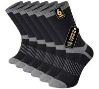 inaWarm Calzini Sportivi Uomo 6 Paia - Calzini Cotone Traspiranti, Calze Trekking Uomo per Escursionismo, Corsa, Lavoro - Taglie 39-42