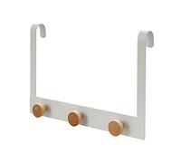 Inbagno Appendiabiti da Porta, per Doccia o termoarredo, 3 Ganci in Acciaio e bambù, Linea Haiti