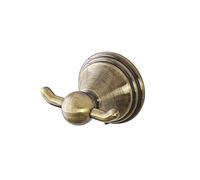 Inbagno Appendino da Muro per Accappatoi, in Acciaio Finitura Bronzo, Include Kit di Fissaggio Serie Iris
