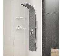 Inbagno Colonna Doccia idromassaggio in Acciaio Inox, H. 148 cm, 4 funzioni, Completa di Miscelatore e doccino