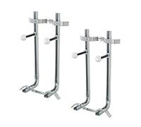 Inbagno Coppia staffe Sanitari sospesi Universale in Acciaio Made in Italy per WC e Bidet