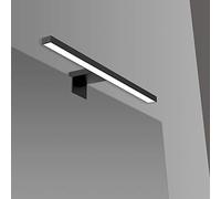 Inbagno Lampada LED da Specchio, 30 cm, in ABS Nero Opaco, per Specchio a Filo o su Pannello