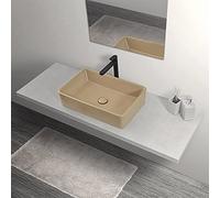 Inbagno Mensola sospesa per lavabo Bagno da appoggio, Larghezza 60/80/110/140, Serie Master con Rivestimento Idrorepellente (Grigio Nuvola, Mensola 110 cm)