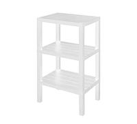 Scaffale bagno 3 ripiani bianco effetto legno in kit montaggio Buzz