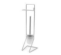 Inbagno Piantana portarotolo e scopino, Acciaio Cromato e ABS, H 54 x 18 x 16 cm