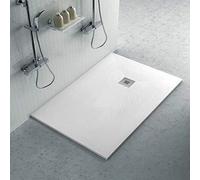 Inbagno Piatto Doccia Marmo Resina 90x100 Karen Bianco Effetto Pietra