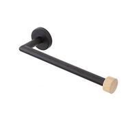 Inbagno Porta Asciugamani Bagno e portasalviette a Muro, in Acciaio e bambù, Include Kit Fissaggio, Linea Haiti