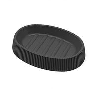 Inbagno Portasaponetta, in plastica Nero, dalla Texture Rigata, Serie Blob