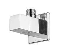 Inbagno Rubinetto sottolavabo 1/2” x 1/2", Design Quadrato, valvola ad Angolo sottolavello, Chiave d'arresto per Chiusura Acqua lavandino