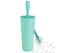 Inbagno Scopino e Portascopino, con Tecnologia Silver Safe Antibatterico, Altezza 37 cm x profondità 11 cm, Colore Verde in Plastica