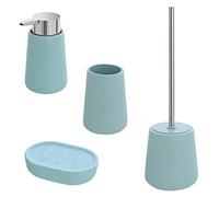Inbagno Set Accessori Bagno in Ceramica, con Dosatore per Sapone, Portaspazzolini, Portasapone e Portascopino