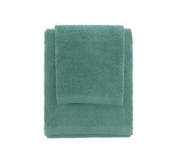 Inbagno Set Asciugamani Bagno Verde per Viso e ospite, 55x100 cm e 40x60 cm in Cotone Puro, Spring