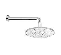 Inbagno Soffione Doccia con Braccio a Muro, Design Rotondo, soffione in ABS con ugelli anticalcare