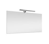 Inbagno Specchio Bagno con Lampada LED 105x70 cm, Reversibile, con Illuminazione LED Cromo Luce Naturale (Luce Naturale 50 cm, 105x70 cm)
