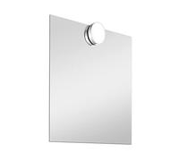 Specchio bagno 50x60 cm reversibile con applique LED frontale