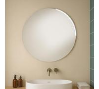 Inbagno Specchio Bagno Rotondo 70 Cm Con Luce LED Integrata - Specchio Da Parete Moderno Con Illuminazione LED 6000K, Finitura Cromo, IP44 - Senza Interruttore, Fissaggi Inclusi