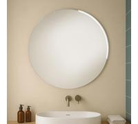 Inbagno Specchio Bagno Rotondo 80 Cm Con Luce LED Integrata - Specchio Da Parete Moderno Con Illuminazione LED 6000K, Finitura Cromo, IP44 - Senza Interruttore, Fissaggi Inclusi