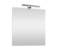 Inbagno Specchio con Lampada LED Reversibile COMPLETA di luce LED cromata da 30