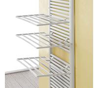 Inbagno Stendibiancheria per scaldasalviette Set 3 Pezzi, 51 x 36 cm, Portata 5 kg in Polipropilene 100%, Regolabile in Due Posizioni