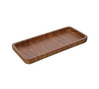 Inbagno Vassoio Porta Oggetti in Poliresina Effetto Legno della Linea Radici, L 25 x P 11 x H 2,5Cm