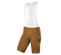 INBIKE Salopette Ciclismo Uomo con Fodello 3D Pantaloncini Bici da Strada con Bretelle Pantaloncini mtb Traspirante Asciugatura Rapida Abbigliamento Ciclismo Estivo Marrone,XL