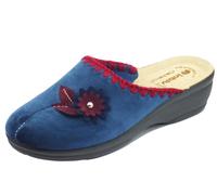 InBlu BJ00110 Blu Pantofole per Donna in tessuto fantasia fiore
