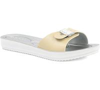 inblu Chips Ciabatte, Scalzati Bassi da Donna MOD. ME-35 Platino