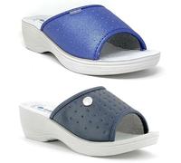 INBLU Ciabatte Aperte sabout sanitarie donna pelle comfort pantofole elastico