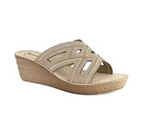 Inblu Ciabatte avvolgenti incroci e strass, donna, sabbia, 40