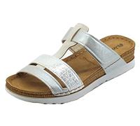 inblu Ciabatte avvolgenti Regolabili con Strappo, Donna, Argento, 36 EU