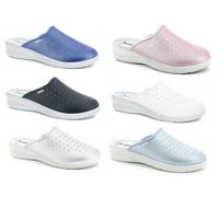 INBLU Ciabatte chiuse sabout sanitarie donna pelle comfort pantofole elastico
