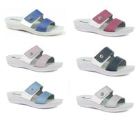 inblu Ciabatte con Doppia Fascia A Strappo, Pantofole Donna art. VR-47