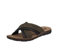 inblu Ciabatte Uomo a Fasce Bicolore Incrociate con Plantare in Ecopelle Imbottito, dal 39 al 46, Infradito, Blu, 40 EU