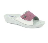 inblu Ciabatte Donna Estive Pantofole Fascia a Strappo Regolabile Traspirante Morbide Scarpe Punta Aperta Anatomiche VR0045 (Azalea,40)