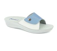 inblu - Ciabatte da casa con fascia a strappo, Donna, azzurro, 39